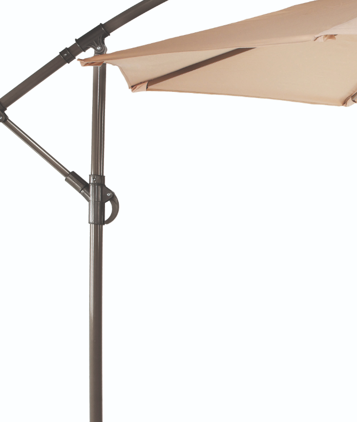 Parasol Jardín VIENA 300 polyester 350 gr blanco base negra