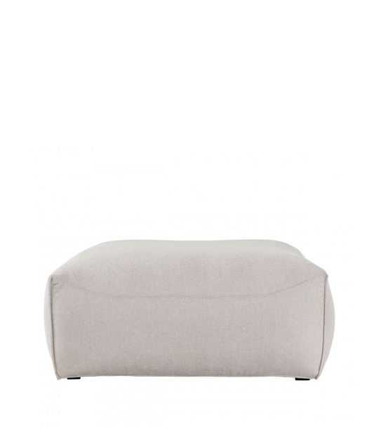 Vicio modular pouf upholstered in cream creta fabric (module 98x98 cm)
