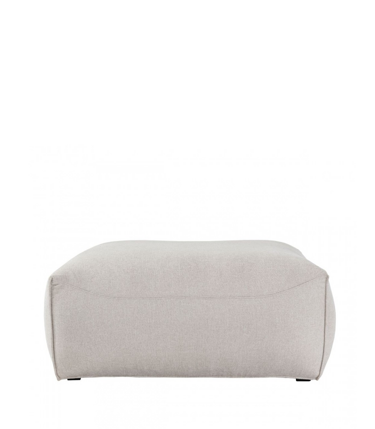Vicio modular pouf upholstered in cream creta fabric (module 98x98 cm)
