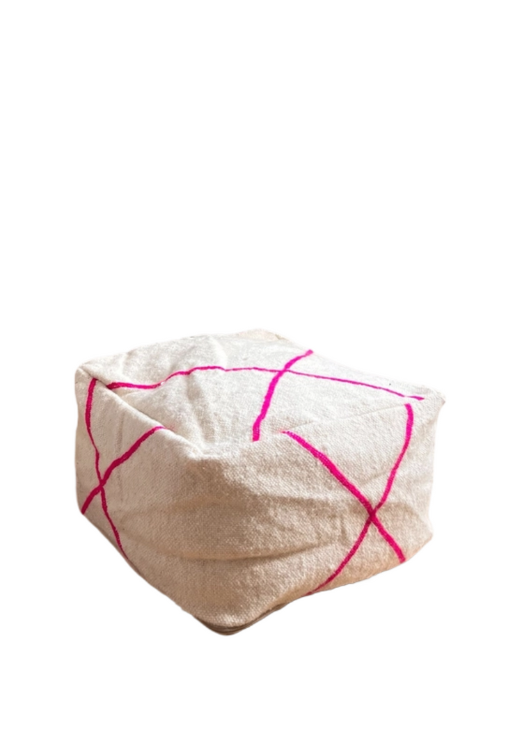 MINA stuffed poufs 45x45x25 100% cotton