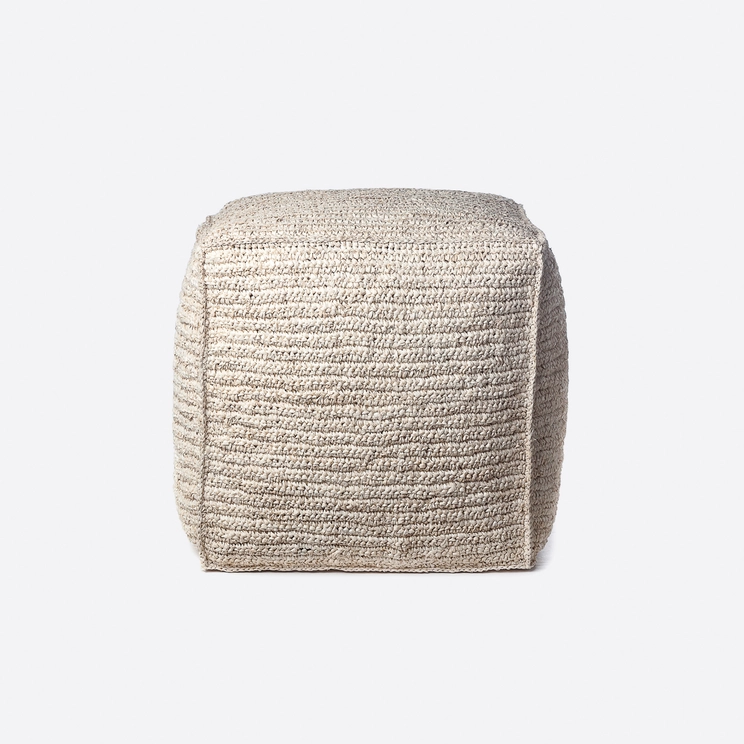 ALGA beige stuffed poufs