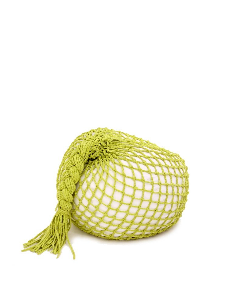 LINEN TRAP stuffed poufs with recycled and upcycled materials PISTACHIO GREEN