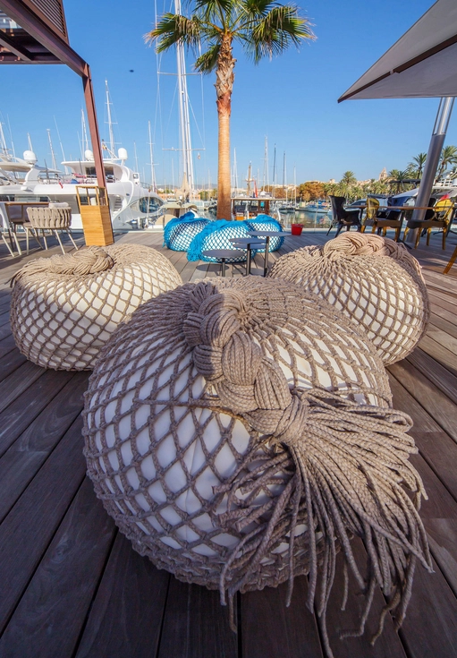 LINEN TRAP stuffed poufs with recycled and upcycled materials PISTACHIO GREEN