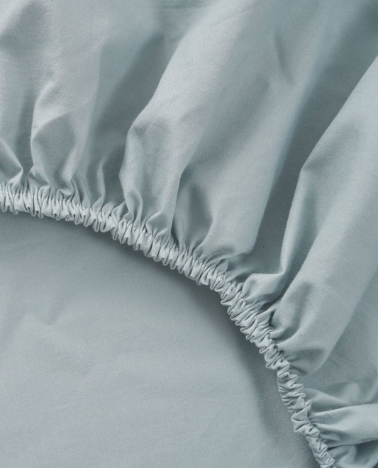 COTTON 200 thread count fitted sheet Aqua