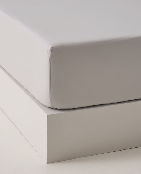 COTTON 200 thread count fitted sheet Grey