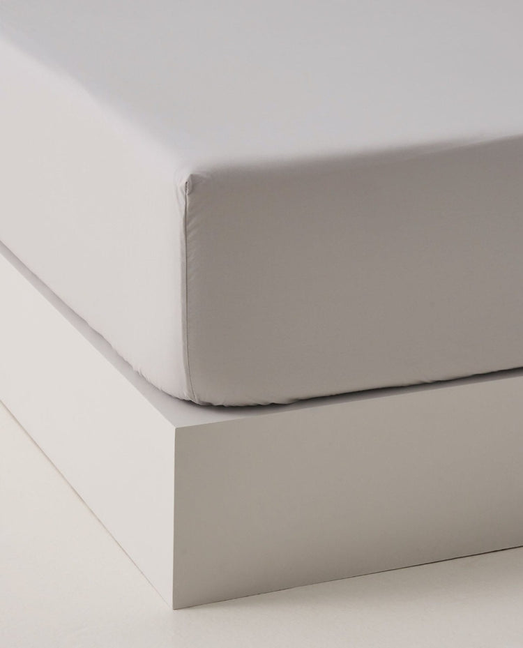 COTTON 200 thread count fitted sheet Grey