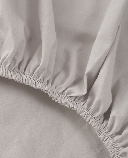 COTTON 200 thread count fitted sheet Grey