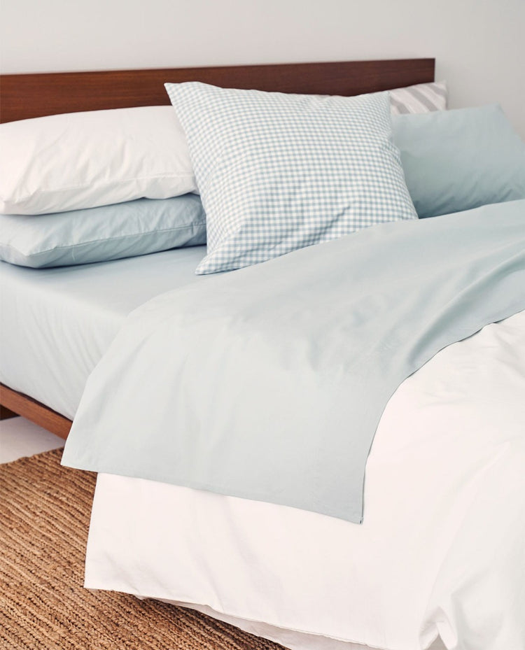 COTTON 200 thread count top sheet Aqua