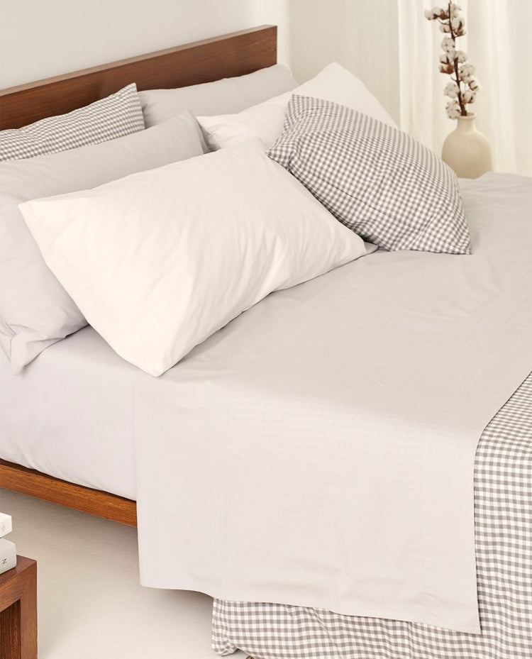 COTTON 200 thread count top sheet Grey