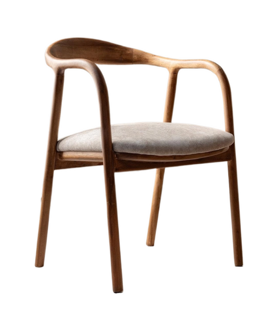 Silla Atlas, madera maciza de nogal, natural