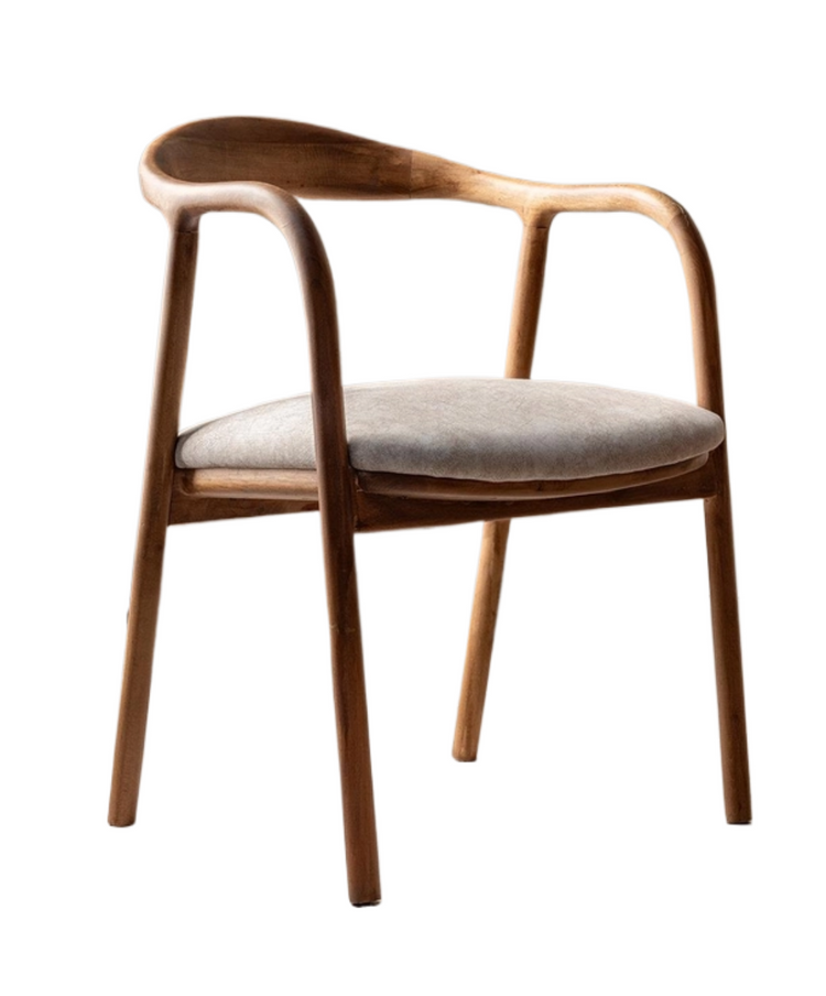 Silla Atlas, madera maciza de nogal, natural