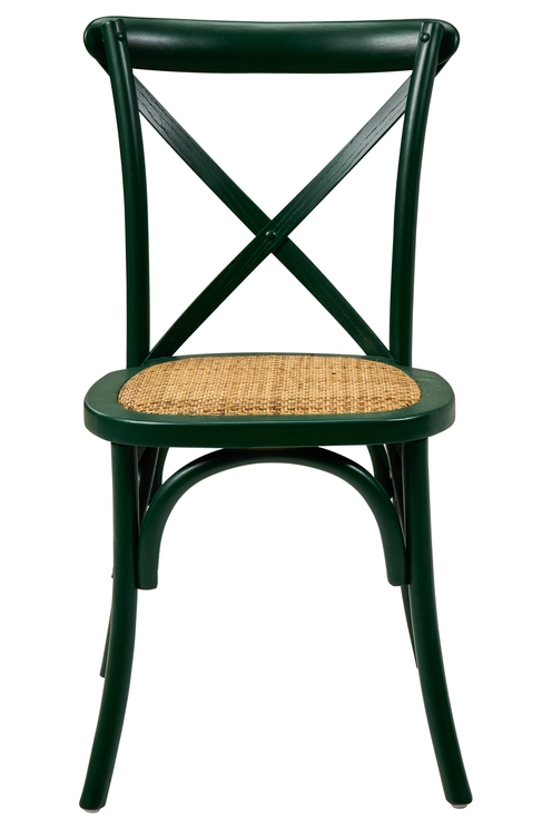 Silla Carla de tejido apilable salvia backrest coor verde oscuro
