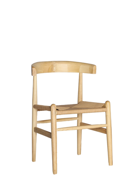 Silla Karvag en madera de olmo color natural