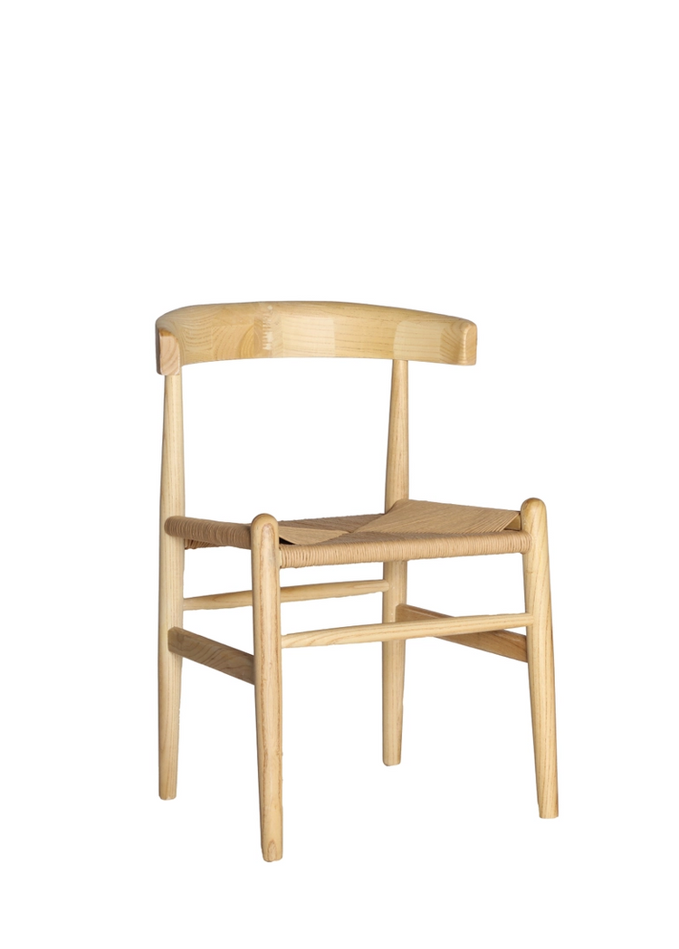 Silla Karvag en madera de olmo color natural