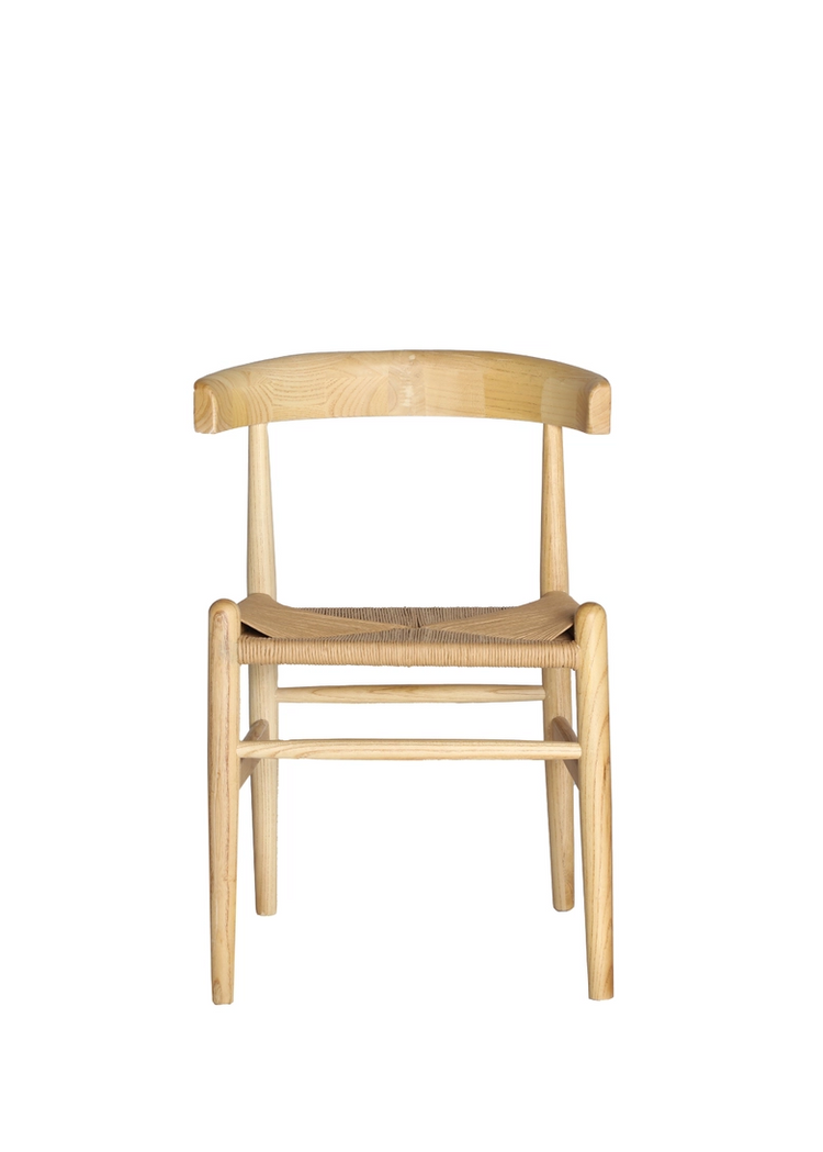 Silla Karvag en madera de olmo color natural