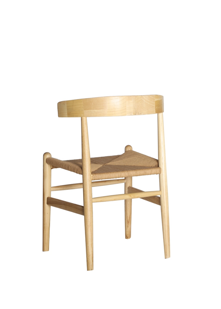 Silla Karvag en madera de olmo color natural