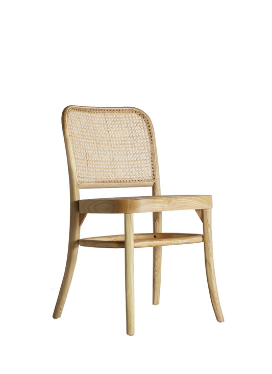 Silla Kleive en madera de olmo color natural