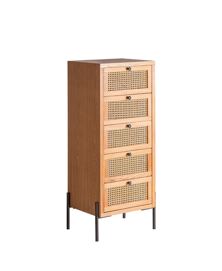 Sinfonier Zetel, madera en color marrón, patas metálicas color negro