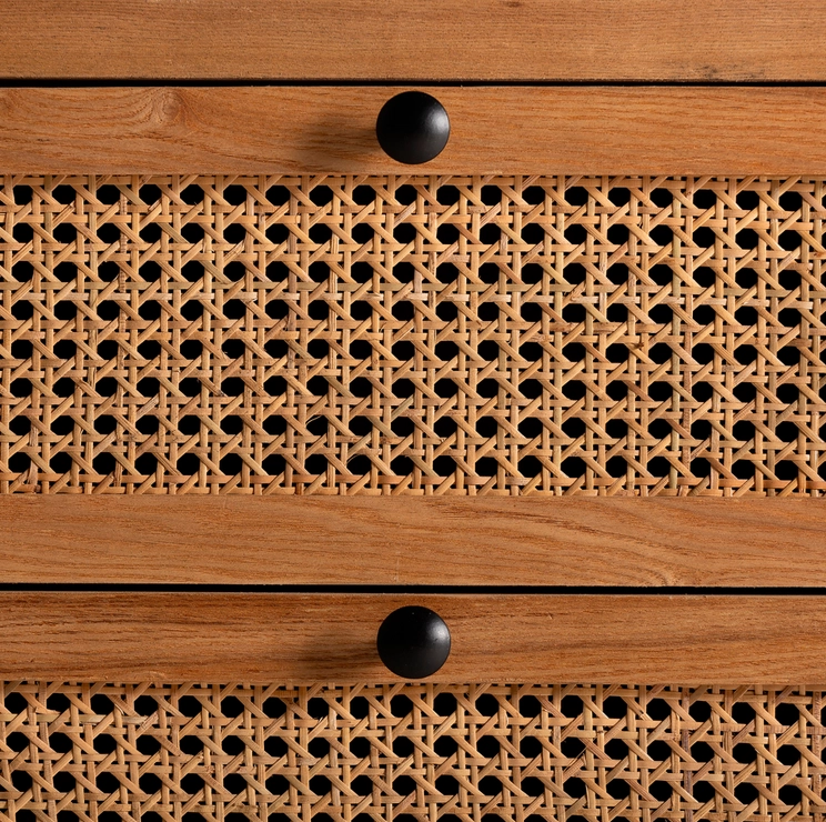 Sinfonier Zetel, madera en color marrón, patas metálicas color negro