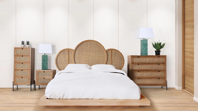 Sinfonier Zetel, madera en color marrón, patas metálicas color negro