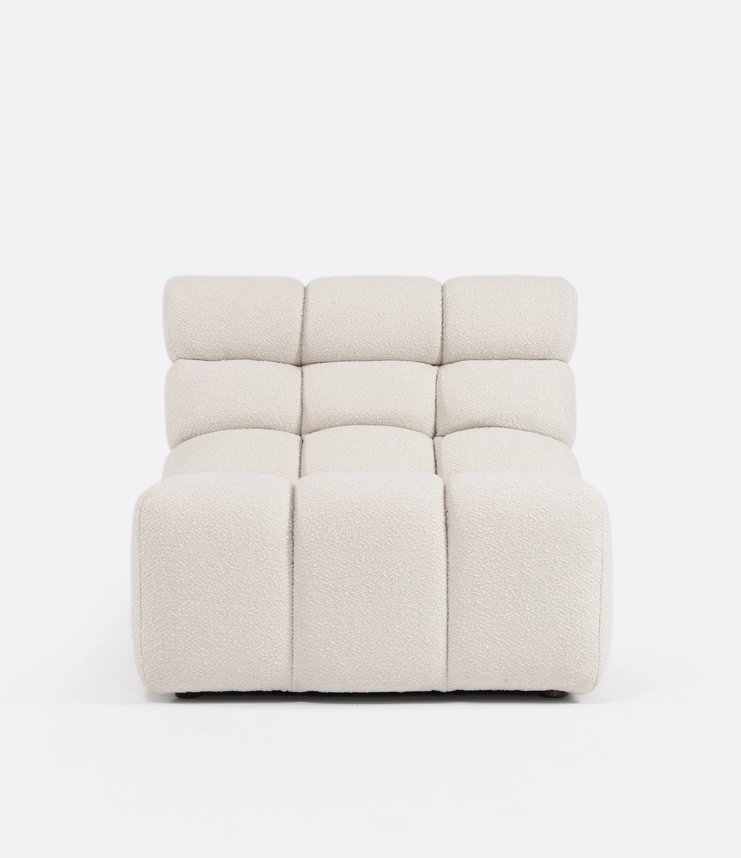Luigi sofa, module upholstered in off-white sheepskin, 80cm