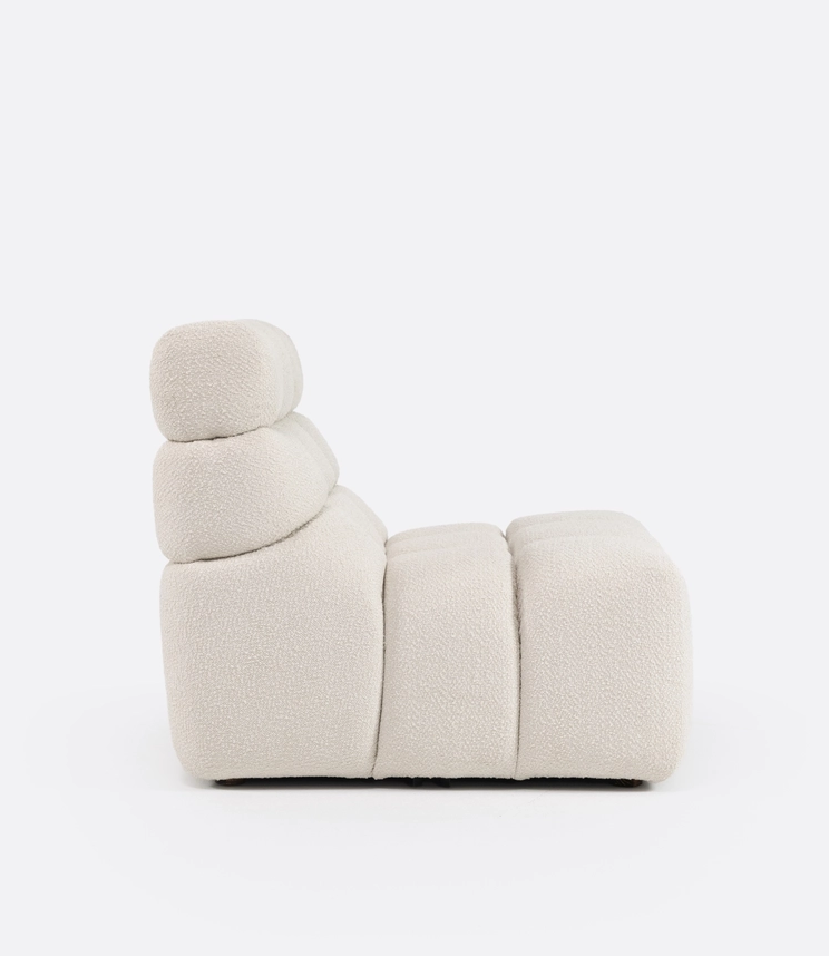 Luigi sofa, module upholstered in off-white sheepskin, 80cm