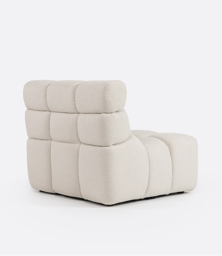 Luigi sofa, module upholstered in off-white sheepskin, 80cm