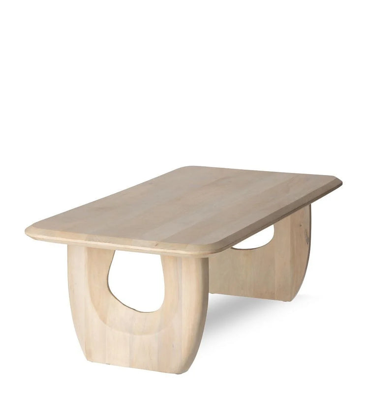 Mesa ovalada auxiliar de salón SALINAS en mármol travertino