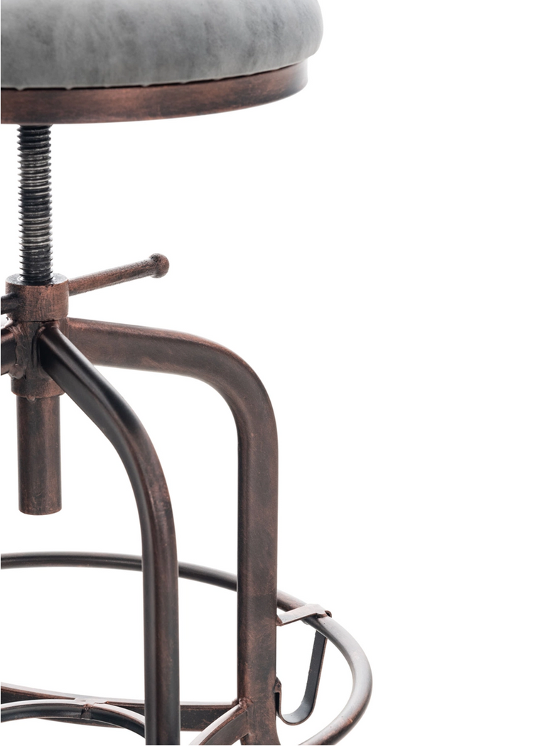 Taburete de bar Marini gris 44x44x59cm