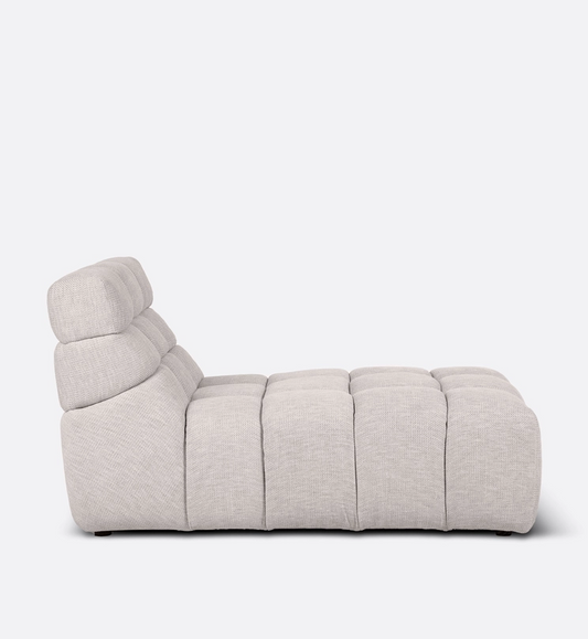 Sofá modular LUIGI CHAISE 90 CM tapizado en borreguito blanco roto