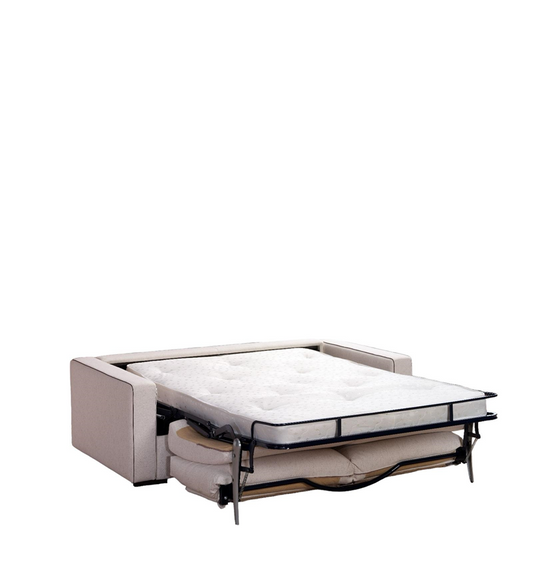 Sofá cama FAUSTO 2 plazas 178cm  colchón 120 poliester crema