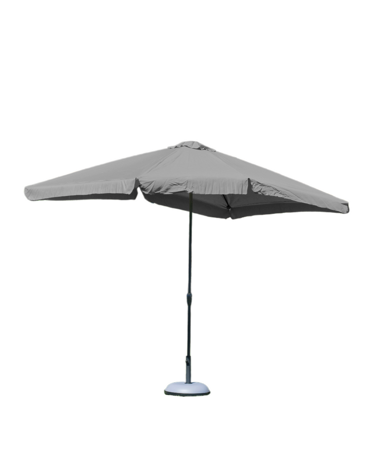 Parasol Jardín  CARACAS 300 polyester 350 gr GRIS base negra