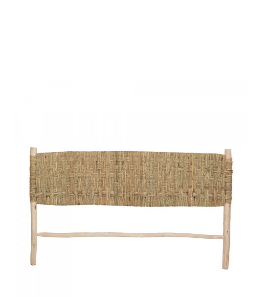 NYNON - Cabecero bohemio de madera de duum y eucalipto 160 cm