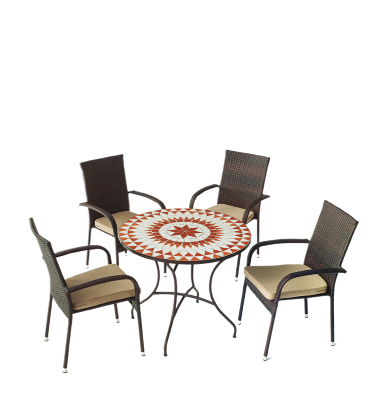 Conjunto mesa y sillas de jardín PARAISO CJ002