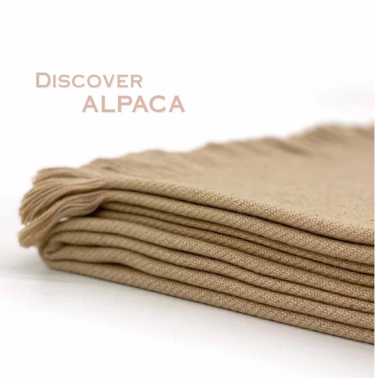 Mantas de alpaca XL - Elegante miel