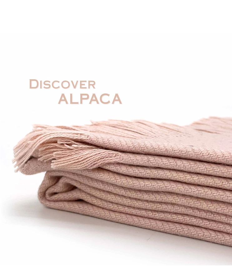 Mantas de alpaca XL - Elegante rosa