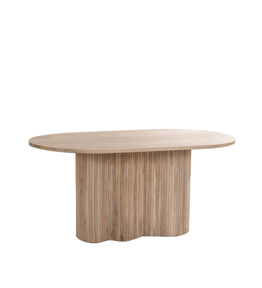 Mesa De Comedor De Mango BRO Con Pata De Madera 160X90X77Cm