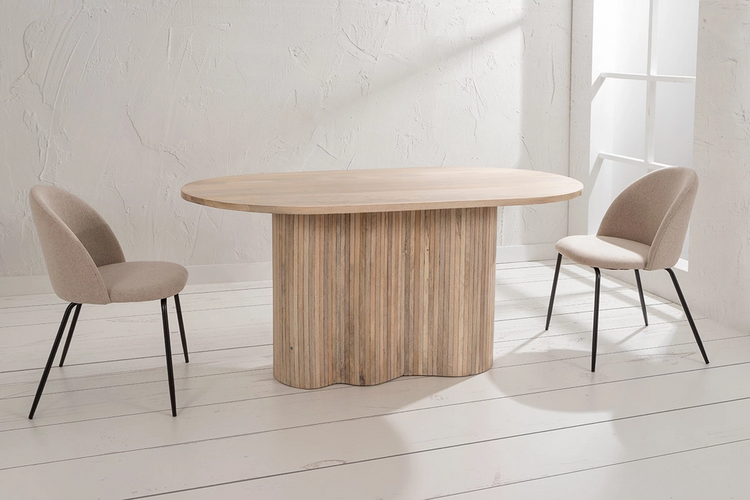 Mesa De Comedor De Mango BRO Con Pata De Madera 160X90X77Cm