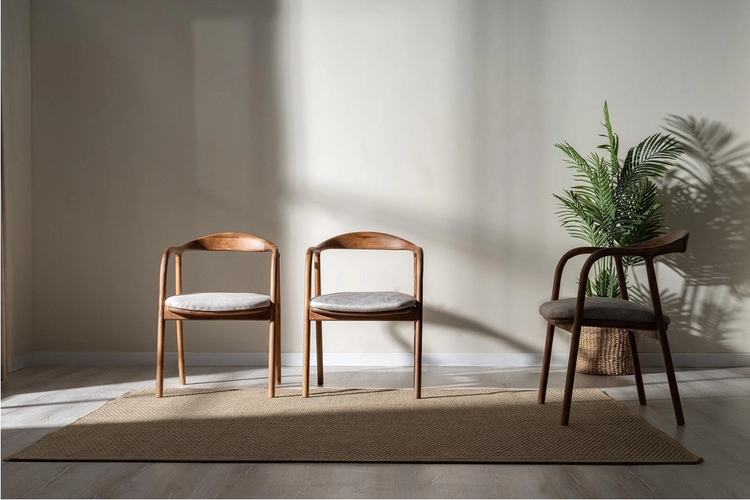 Atlas, silla de alta calidad de madera maciza de nogal