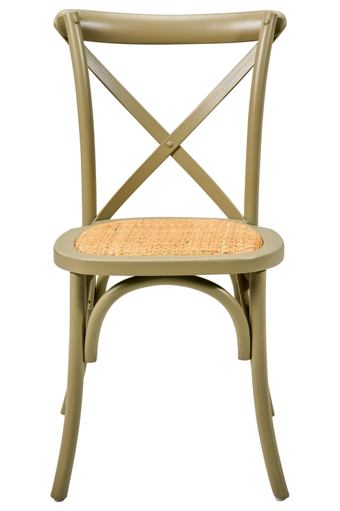 CARLA - Silla de tejido apilable Salvia Backrest X Verde Oliva (2 UD)