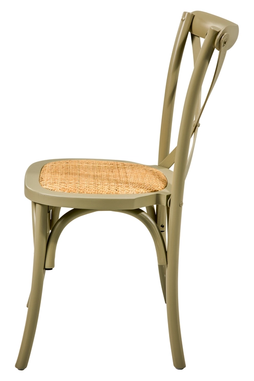 CARLA - Silla de tejido apilable Salvia Backrest X Verde Oliva (2 UD)