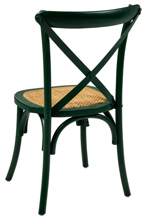 CARLA - Silla de tejido apilable Salvia Backrest X verde oscuro (2 UD)