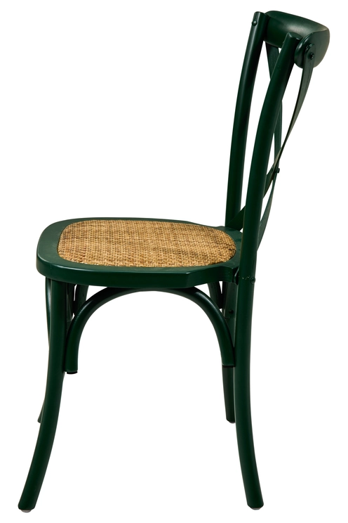 CARLA - Silla de tejido apilable Salvia Backrest X verde oscuro (2 UD)