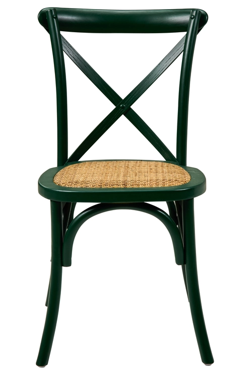 CARLA - Silla de tejido apilable Salvia Backrest X verde oscuro (2 UD)