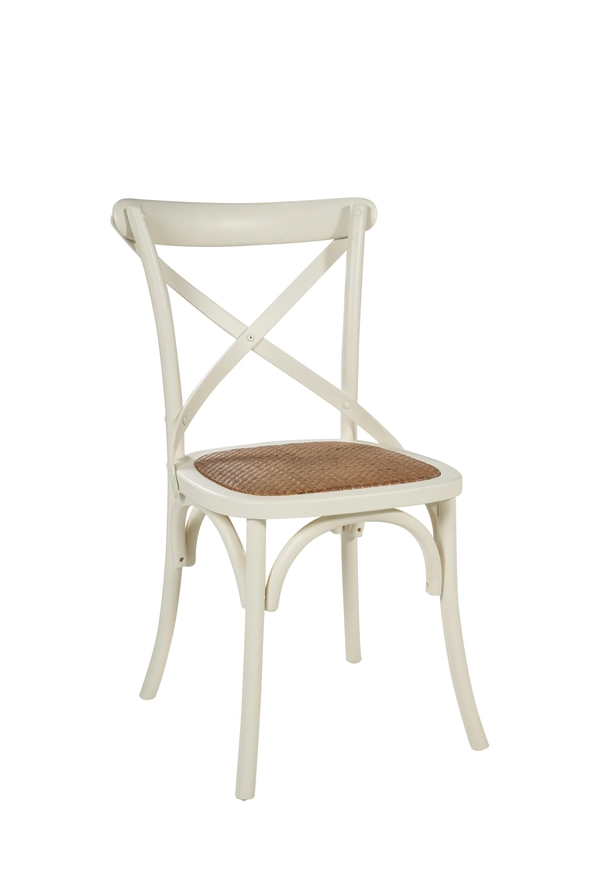 CARLA - Silla de tejido apilable Salvia Backrest X Crema (2 UD)