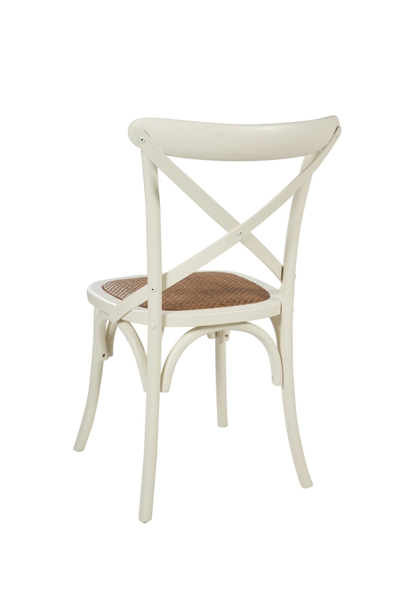 CARLA - Silla de tejido apilable Salvia Backrest X Crema (2 UD)