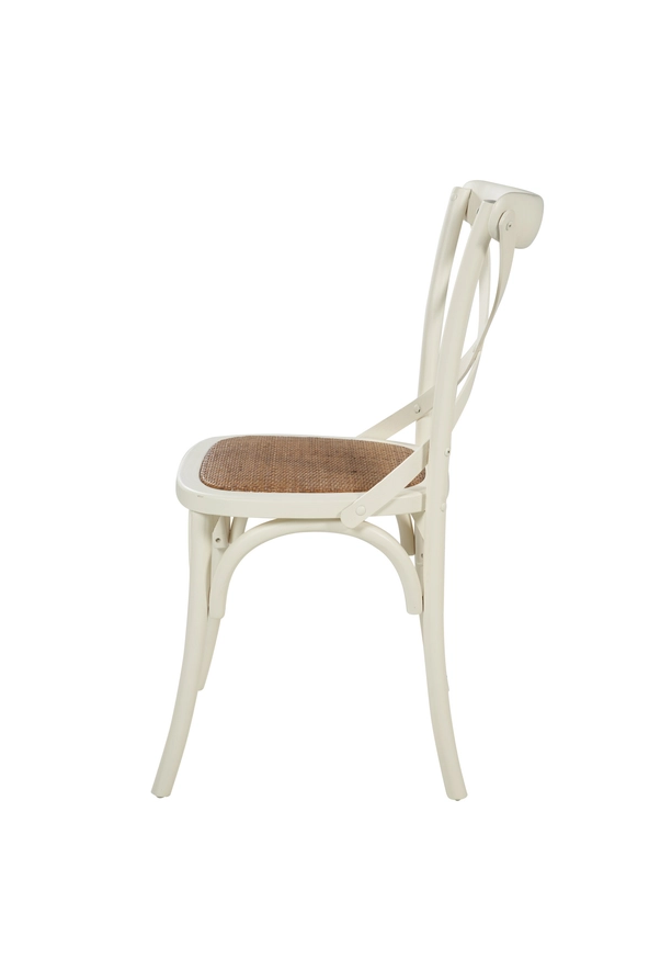 CARLA - Silla de tejido apilable Salvia Backrest X Crema (2 UD)