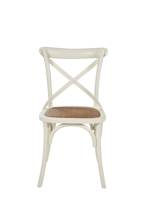 CARLA - Silla de tejido apilable Salvia Backrest X Crema (2 UD)