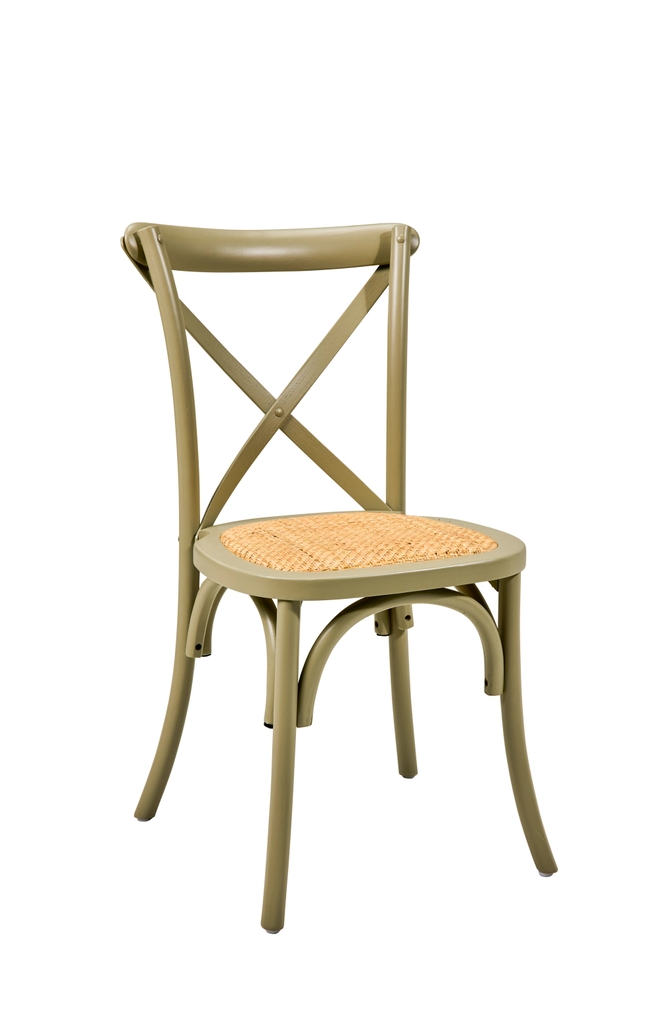 CARLA - Silla de tejido apilable Salvia Backrest X Verde Oliva (2 UD)