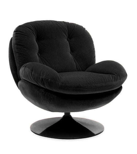 Sillón MEMENTO POP Heather Negro, base Negra